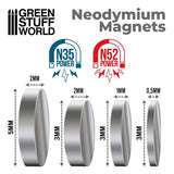 GSW Neodymium Magnets 3x0.5mm - 50 units (N52) Magnets Green Stuff World 