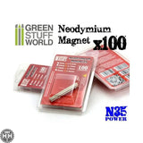 GSW Neodymium Magnets 5x2mm - 100 units (N35) GSW Hobby Green Stuff World 