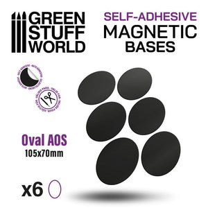 GSW Oval Magnetic Sheet Self Adhesive - 105x70mm Magnetic Sheet Green Stuff World 