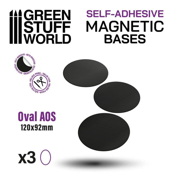 GSW Oval Magnetic Sheet Self Adhesive- 120x92mm Magnetic Sheet Green Stuff World 