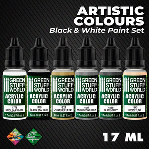GSW Paint Set - Black and White GSW Hobby Green Stuff World 