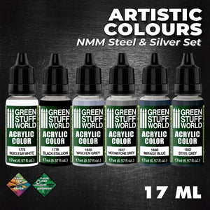 GSW Paint Set - NMM Steel and Silver GSW Hobby Green Stuff World 