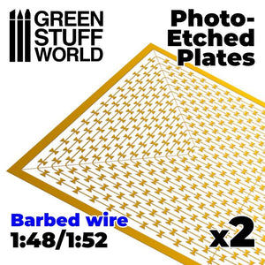 GSW Photo-etched Plates - Barbed Wire Photo-etched Plates Green Stuff World 