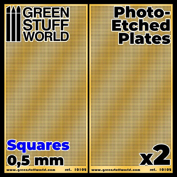 GSW Photo-etched Plates - Small Squares GSW Hobby Green Stuff World 