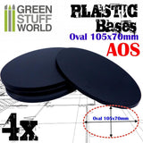 GSW Plastic Bases - Oval Pill 105x70mm AOS GSW Hobby Green Stuff World 