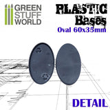 GSW Plastic Bases - Oval Pill 60x35mm AOS GSW Hobby Green Stuff World 