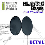 GSW Plastic Bases - Oval Pill 75x42mm AOS GSW Hobby Green Stuff World 