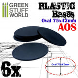 GSW Plastic Bases - Oval Pill 75x42mm AOS GSW Hobby Green Stuff World 