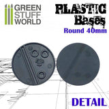 GSW Plastic Bases - Round 40 mm BLACK GSW Hobby Green Stuff World 
