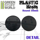 GSW Plastic Bases - Round 50 mm BLACK GSW Hobby Green Stuff World 