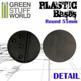 GSW Plastic Bases - Round 55 mm BLACK GSW Hobby Green Stuff World 