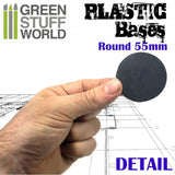 GSW Plastic Bases - Round 55 mm BLACK GSW Hobby Green Stuff World 