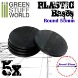 GSW Plastic Bases - Round 55 mm BLACK GSW Hobby Green Stuff World 