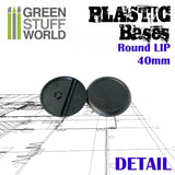 GSW Plastic Bases - Round Lip 40mm GSW Hobby Green Stuff World 