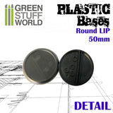 GSW Plastic Bases - Round Lip 50mm GSW Hobby Green Stuff World 