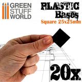 GSW Plastic Square Bases 25x25 mm GSW Hobby Green Stuff World 