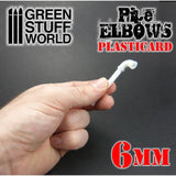 GSW Plasticard Pipe ELBOWS 6mm GSW Hobby Green Stuff World 