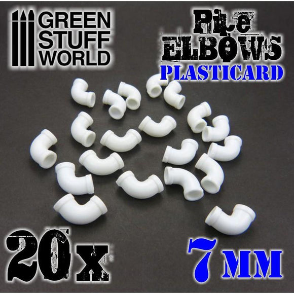 GSW Plasticard Pipe ELBOWS 7mm GSW Hobby Green Stuff World 