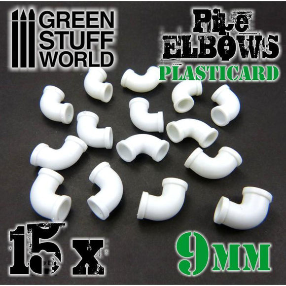 GSW Plasticard Pipe ELBOWS 9mm GSW Hobby Green Stuff World 