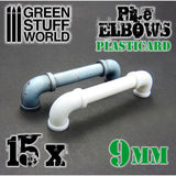 GSW Plasticard Pipe ELBOWS 9mm GSW Hobby Green Stuff World 