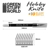 GSW Professional Metal HOBBY KNIFE with spare blades Hobby Tools Green Stuff World 