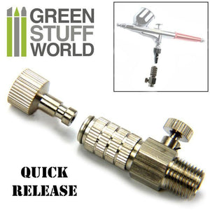 GSW QuickRelease Adaptor with Air Flow Control 1/8 GSW Hobby Green Stuff World 