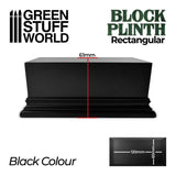 GSW Rectangular Top Display Plinth 12x6cm - Black Plinth Green Stuff World 