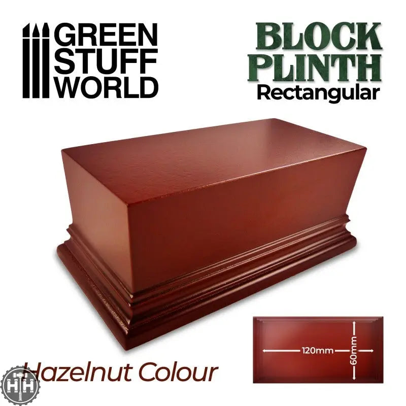 HammerHouse | GSW Rectangular Top Display Plinth 12x6cm - Hazelnut ...