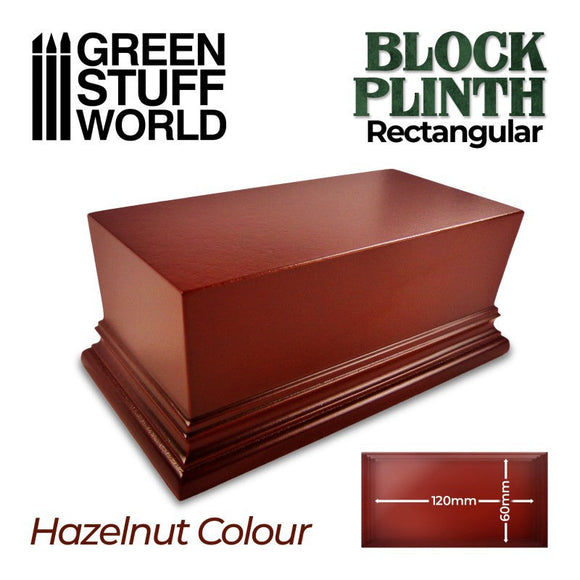 GSW Rectangular Top Display Plinth 12x6cm - Hazelnut Brown Plinth Green Stuff World 