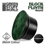 GSW Round Block Plinth 10cm - Black Plinth Green Stuff World 