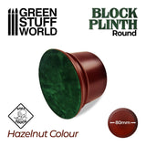GSW Round Block Plinth 8cm - Hazelnut Plinth Green Stuff World 