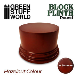 GSW Round Block Plinth 8cm - Hazelnut Plinth Green Stuff World 