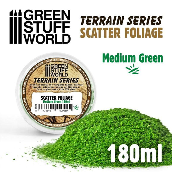 GSW Scatter Foliage - Medium Green - 180 ml Flock Green Stuff World 