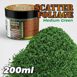 GSW Scatter Foliage - Medium Green (200ml) Flock Green Stuff World 