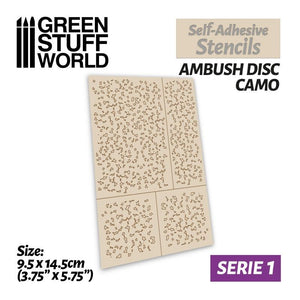 GSW Self-adhesive stencils - Ambush Disc Camo Stencils Green Stuff World 