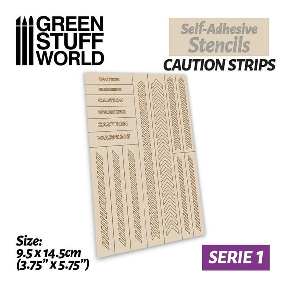 GSW Self-adhesive stencils - Caution Strips Stencils Green Stuff World 