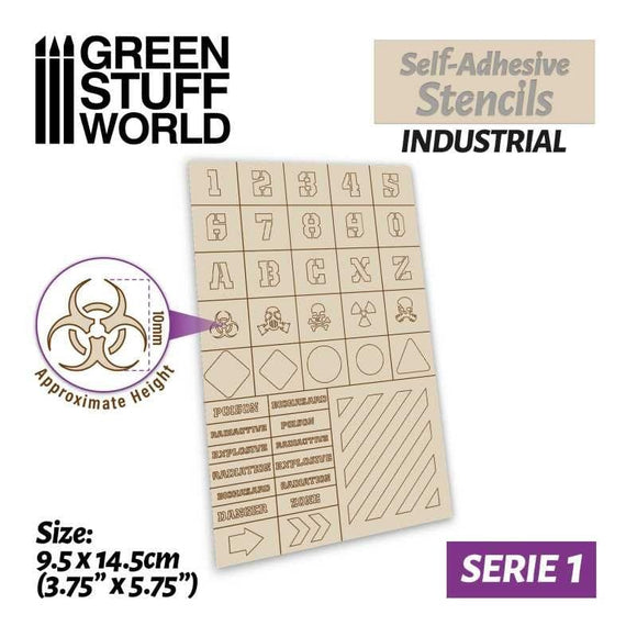 GSW Self-adhesive stencils - Industrial Stencils Green Stuff World 