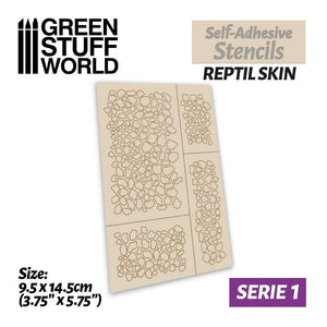 GSW Self-adhesive stencils - Reptil skin Stencils Green Stuff World 