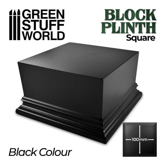 GSW Square Top Display Plinth 10x10cm - Black Plinth Green Stuff World 