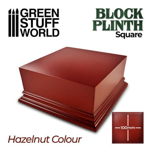 GSW Square Top Display Plinth 10x10cm - Hazelnut Brown Plinth Green Stuff World 