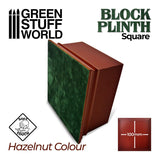 GSW Square Top Display Plinth 10x10cm - Hazelnut Brown Plinth Green Stuff World 