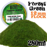 GSW Static Grass Flock 12mm - Forest Green - 280 ml GSW Hobby Green Stuff World 