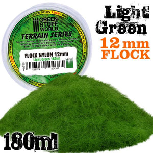 GSW Static Grass Flock 12mm - Light Green - 180 ml GSW Hobby Green Stuff World 