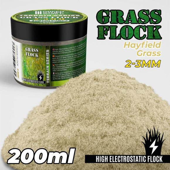 GSW Static Grass Flock 2-3mm - HAYFIELD GRASS - 200 ml Flock Green Stuff World 