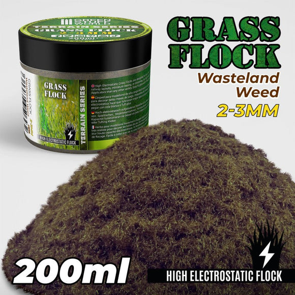 GSW Static Grass Flock 2-3mm - WASTELAND WEED - 200 ml Flock Green Stuff World 