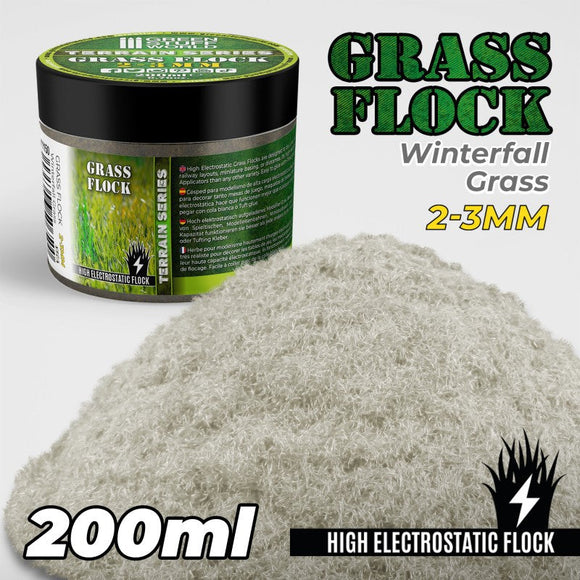 GSW Static Grass Flock 2-3mm - WINTERFALL GRASS - 200 ml Flock Green Stuff World 