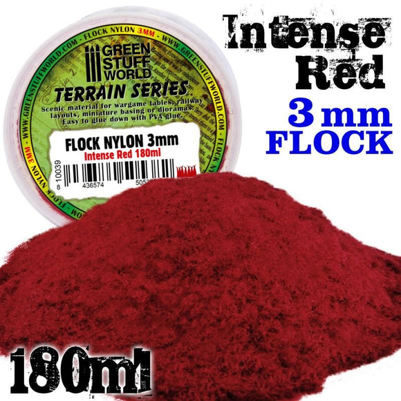 GSW Static Grass Flock 3 mm - Intense Red - 180 ml GSW Hobby Green Stuff World