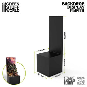 GSW Straight Backdrop Plinths 6x6x6+12cm Plinth Green Stuff World 