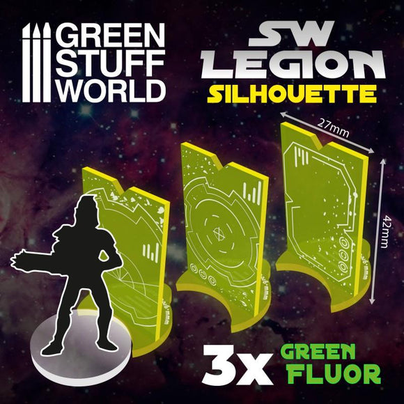 GSW SW Legion Silhouette - Fluor Green Game Measure Green Stuff World 