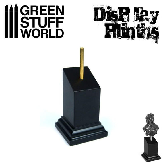 GSW Tapered Bust Plinth 3x3cm Black GSW Hobby Green Stuff World 